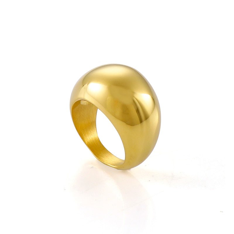 Avalon Dome Ring ovaler geometrischer Ring Silber Gold Damen