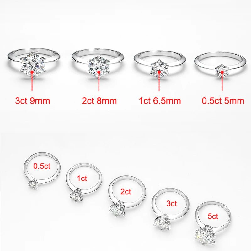 Avalon Setting Classic-Edition Verlobungsring Moissanit Diamond 0,5 Karat bis 5 Karat Schmuck Moissanit Diamant