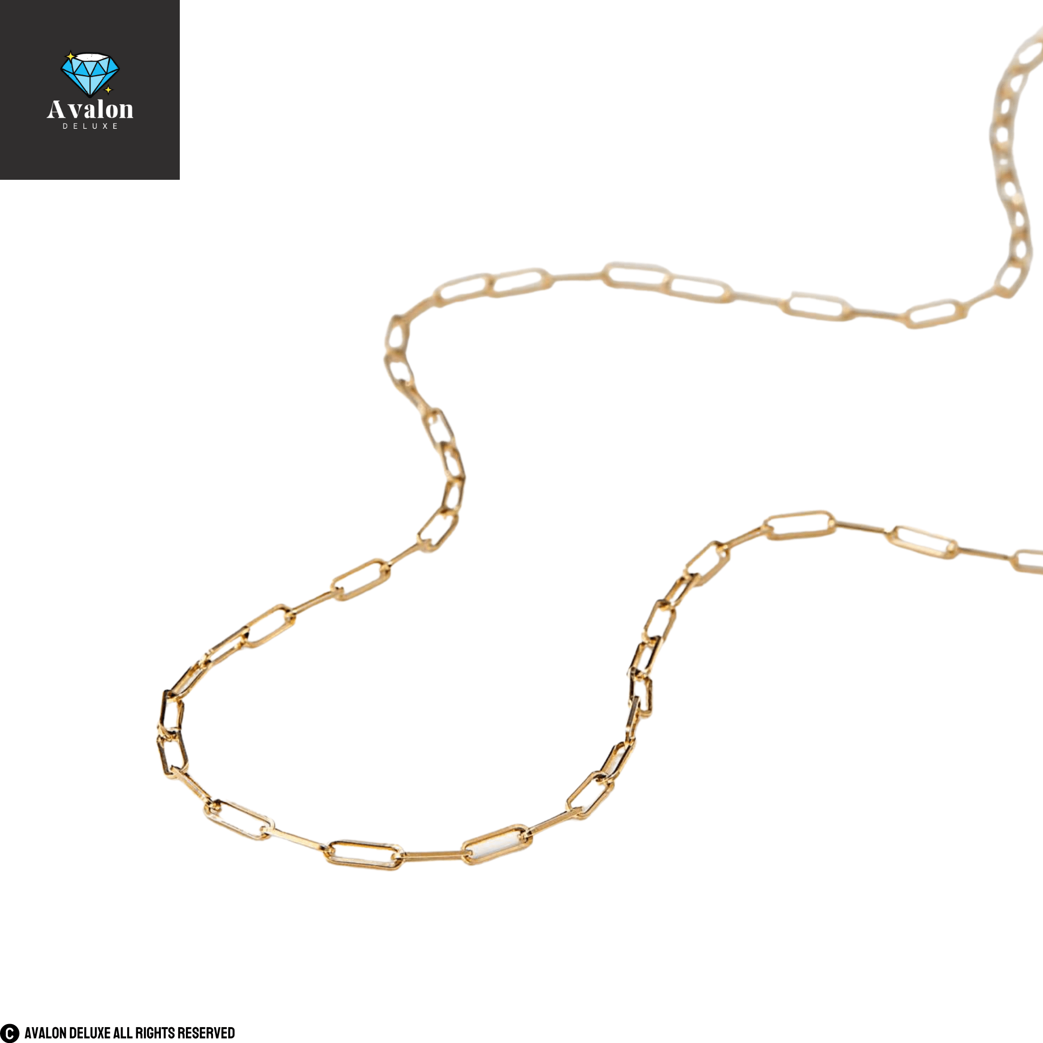 Boyfriend Bold Chain Necklace Gold 45 cm 6 mm 18 inch Schmuck Chunky necklace Gliederkette