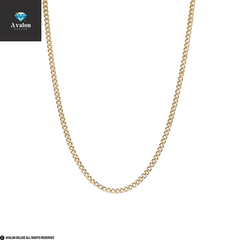 Curb Chain Necklace Halskette 18 Karat vergoldet 3 mm 0