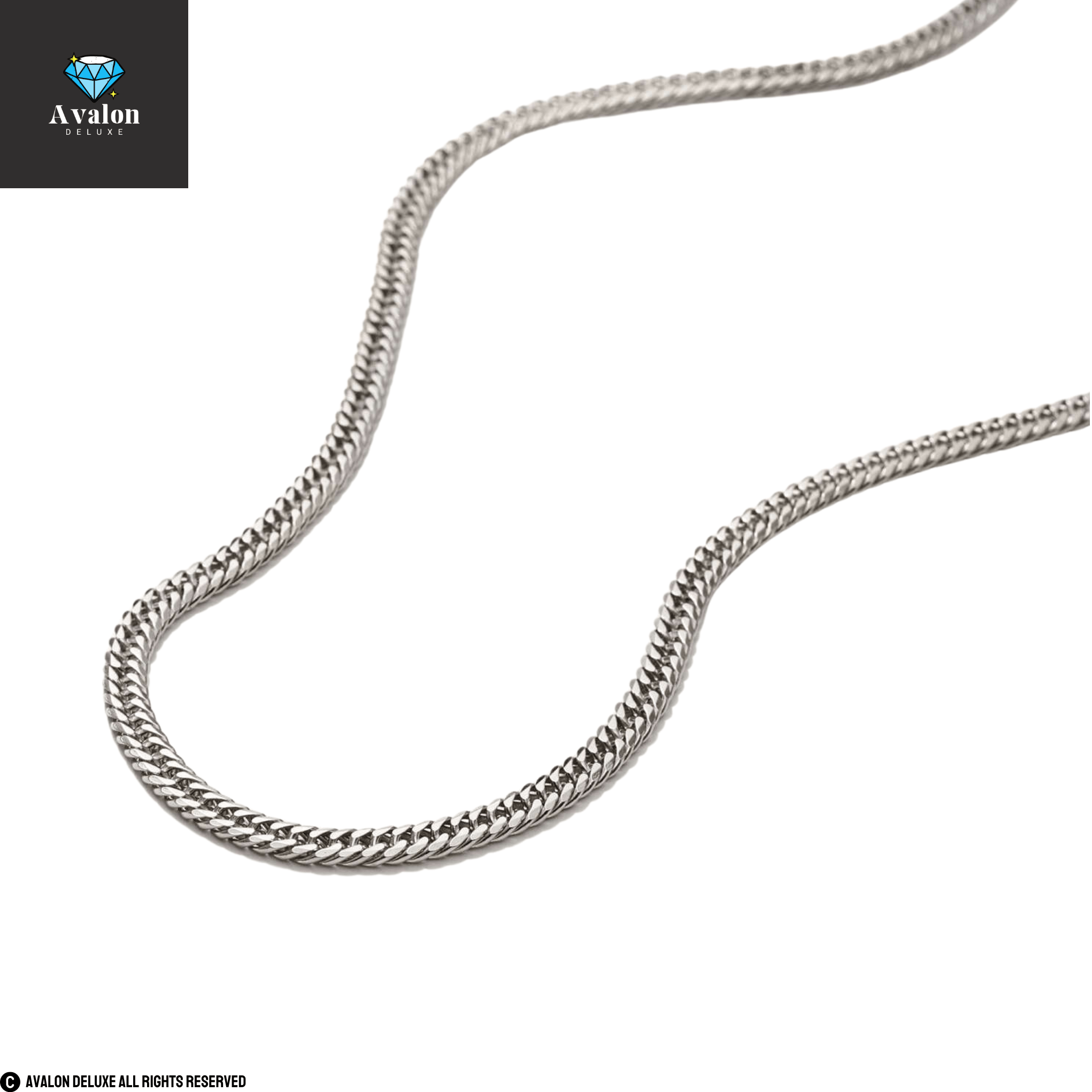 Double Curb Chain Necklace 3,6 mm Silber 0