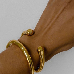 Geometrischer Ring Armband Gold Silber 0