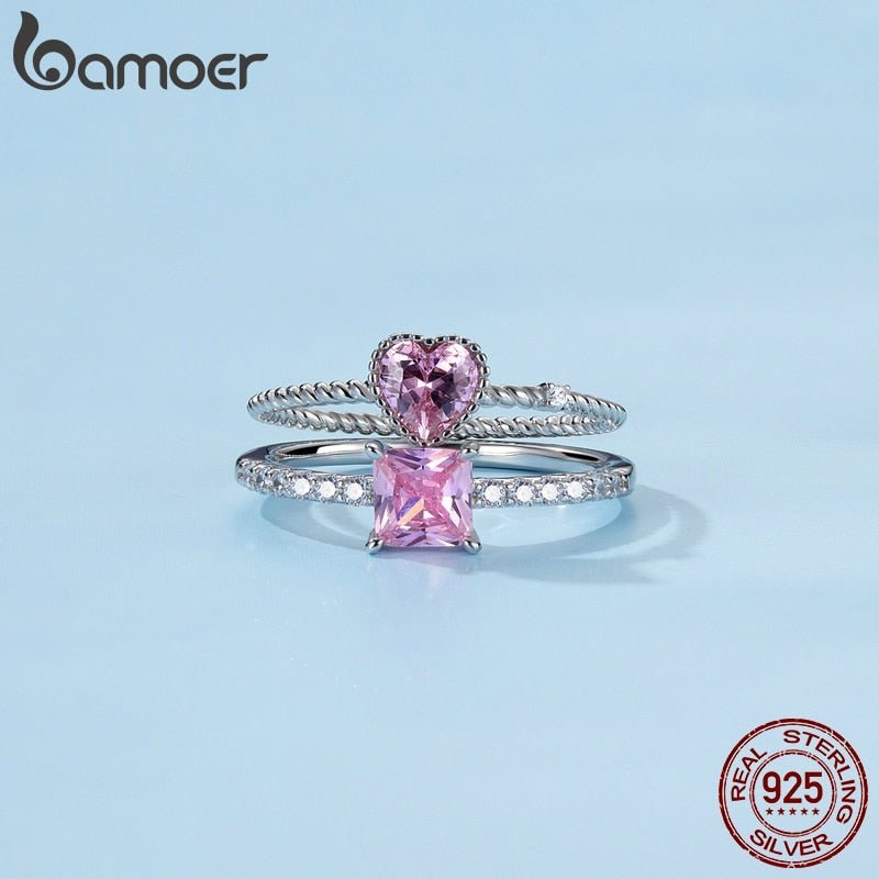 PINK STONE SQUARE RING 0
