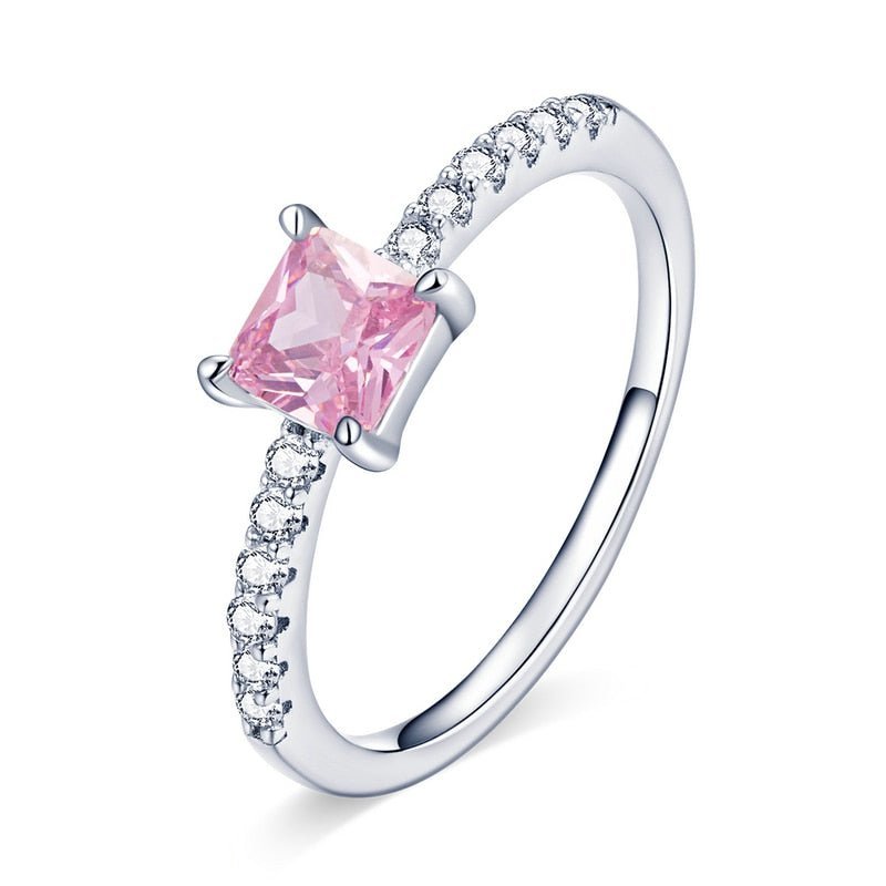 PINK STONE SQUARE RING 0